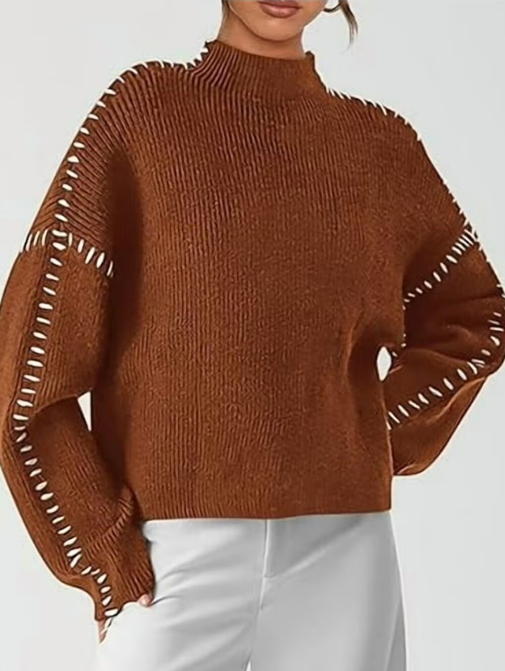 Women's Pretty Garden Brown Sweater Sz Large